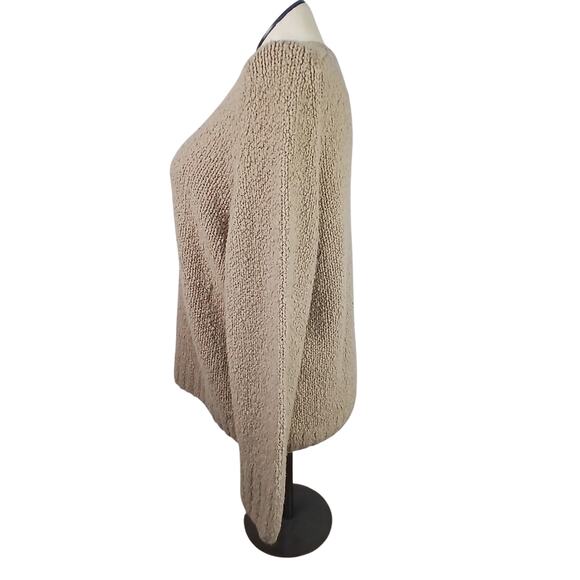 Vince Women's SZ L Saddle Sleeve Pullover Italian Wool Color: Soil $425 - Picture 7 of 10